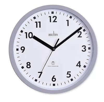 Acctim 74667 Nardo 20cm Radio Controlled Grey Wall Clock • £17.89