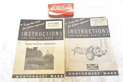 2 Vintage Montgomery Ward B.F. Avery Manure Spreader Disc & Harrows Manuals • $10