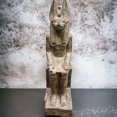 Rare Ancient Egyptian Statue God Anubis Handcrafted Of Granite Vintage 110 Cm BC • $26999