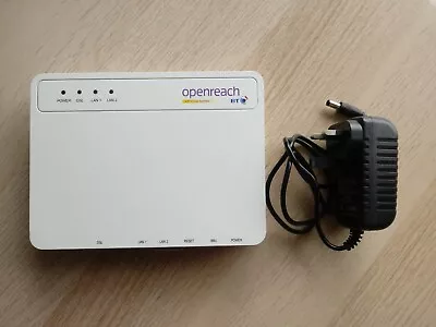 £27.50 • Buy BT OpenReach Fibre VDSL2 Modem - ECI Telecom - B-Focus V-2FUB/r Rev B (WITH PSU)
