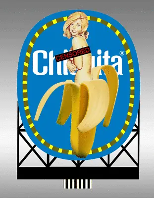 Miller Engineering  HO/N  Large Chiquita Banana Billboard MIL443602-NEW • $26.99