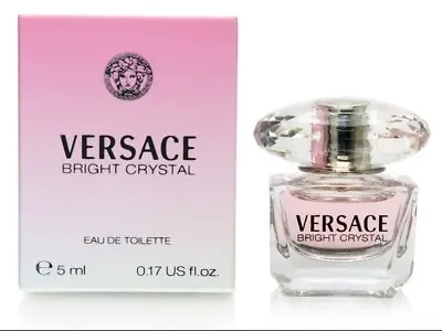 VERSACE BRIGHT CRYSTAL Perfume For Women Mini 0.17oz /5ml Eau De Toilette Splash • $10.95