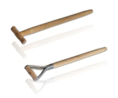 Replacement Spare Wood Wooden Shaft Tapered T/d Handle Garden Shovel Fork Spade • £9.49
