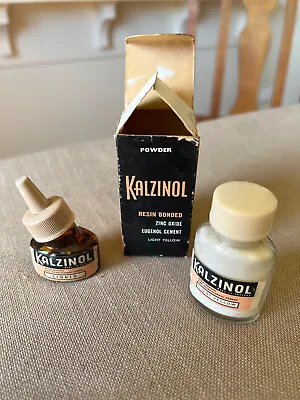 Vintage Dentistry - 1940s Kalzinol Light Yellow Zinc Oxide Cement And Liquid • $31.97