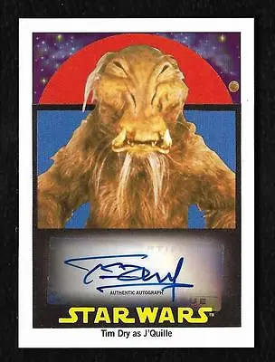 2017 Topps Star Wars 1978 Sugar Free Autograph Tim Dry As J’Quille #53/99 • £19.29