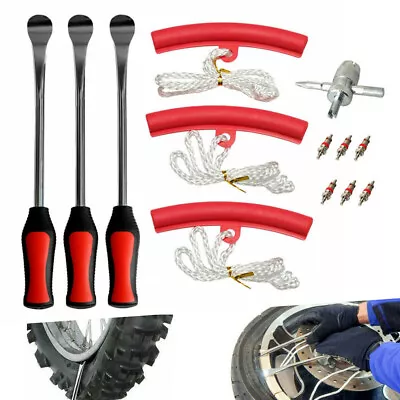 Tire Spoon Lever Iron Tool Kits For Motorcycle Bike With Wheel Rim Protector D • $26.59