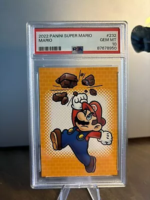 2022 Panini Super Mario Bros Mario Line Drawing Card #232 PSA 10 Gem Mint • $40