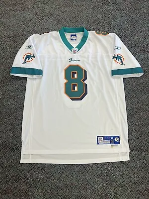 Miami Dolphins Authentic Swingman Culpepper Jersey Vtg Vintage Xl White #8 • $30