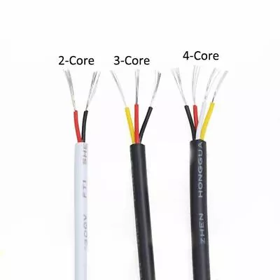 White/Black UL2464 22AWG Soft Cable Signal Control Wire 2/3/4-Core Tinned Copper • $9.72