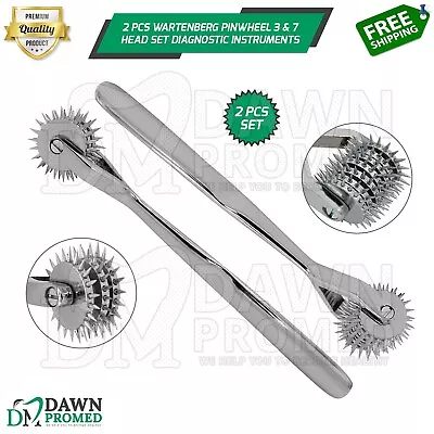 2 Pcs Wartenberg Pinwheel 3 & 7 Head Set Neuro Medical Diagnostic Instruments • $22.90