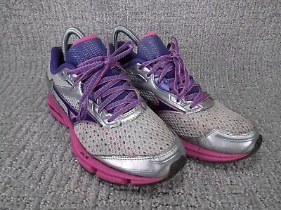 MIZUNO Wave Legend 3 Performance Running Training Shoes Silver/ Purple Sz 8 • $17.99