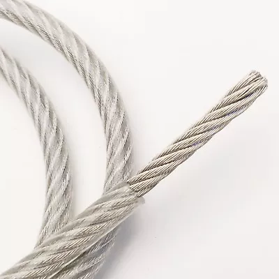 1ft - 70ft Galvanized Steel 3/16  - 1/4  Vinyl Coat Wire Rope Cable 7x19 Strand • $14.63
