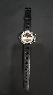 VINTAGE 1970'S SEARS CHRONOGRAPH WATCH 44mm Case By HEUER Swiss • $536.99