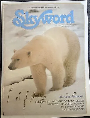 PACIFIC WESTERN  Airlines SKYWORD DEC / JAN 1981 Inflight Entertainment Magazine • $9.61