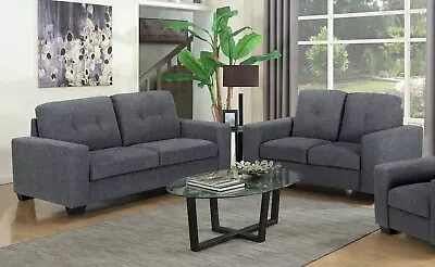 Grey Fabric 3 Seater Sofa + 2 Seater Sofa -dune • £599