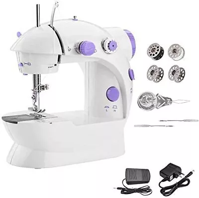 Electric Sewing Machine Multi Function Portable Mini Desktop Tailor Household • £14.99