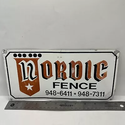 🪧👍Signs Advertising Fence METAL Vintage Man Cave NORDIC FENCE • $12.44