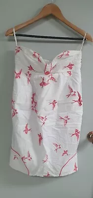 Zimmermann 1 Sleveless Dress White Pink Swallows • $50