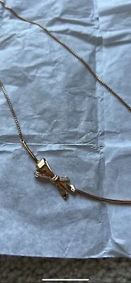 $120 • Buy Pandora Rose Gold Bow Necklace
