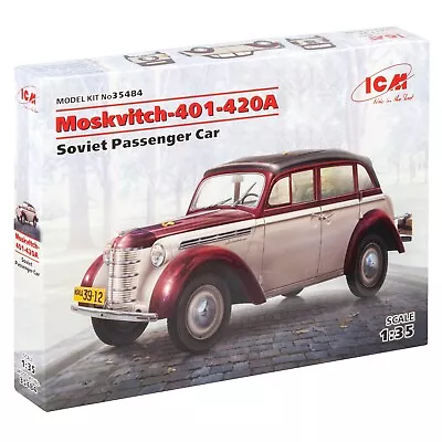 ICM 35484 Plastic Model Kit Scale 1:35 Moskvitch-401-420A Soviet Passenger Car • $32.70