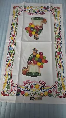 Vintage Cotton KITCHEN TOWEL Royal Doulton Balloon Lady #1 • $9.99