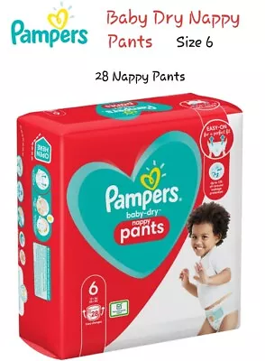 Pampers Baby-Dry Nappy Pants Size 6 - 28 Nappy Pants • £13.90