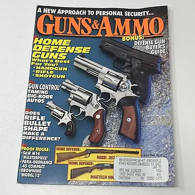 1992 Guns & Ammo Magazine Home Defense S&W M14 Browning Model 12 Rossi .357 • $9.92