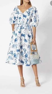 $170 • Buy Scanlan Theodore Linen Dress Size 8