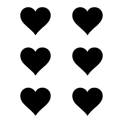 1 - 3  HEART PACK X6 Vinyl Decal Sticker Car Window Laptop Love Hearts Pretty • £3