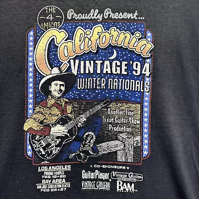 Vintage 1994 California Guitar Shirt Large Single Stitch Country Western USA  • $38.87