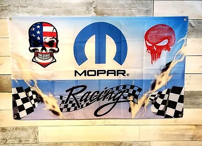 Mopar Racing Skull Flag/Banner 3x5 Ft 100D Polyester For Man Cave Bar Brand New  • $14.99