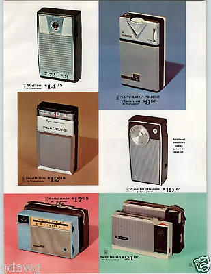 1964 PAPER AD 3 PG Transistor Radio Philco Realtone Seminole Viscount Seminole • $14.99