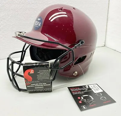 Schutt Tag DNA Batters Helmet W Cage Baseball Softball Ultra Fresh MAROON - OSFA • $24.95