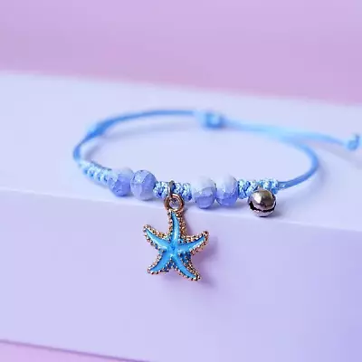 Children's Adjustable Blue Starfish Wish Bracelet • £4.99