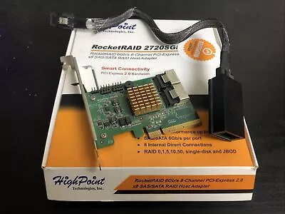 HighPoint RocketRAID 2720GL With OWC SAS/SATA Link For 2006-08 Mac Pro Systems • $150