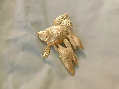 VTG Gold Tone Angel Fish Brooch / Pendant • $5