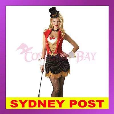 Ringmaster Magician Mistress Circus Lion Tamer Showgirl Fancy Dress Costume AU • $24.95