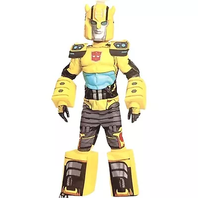 $19.99 • Buy Transformers Kids Bumblebee Muscle Jumpsuit Mask Costume Small Medium