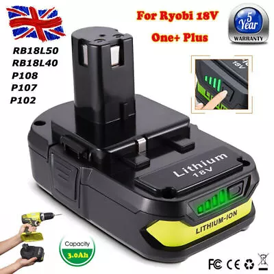 £16.59 • Buy Replacement Battery For Ryobi P108 18V One+ Plus Lithium-Ion RB18L40 P109 P107