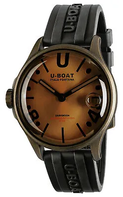 U-Boat Darkmoon Bronze PVD Bronze Dial Black Rubber Strap Quartz Mens Watch 9546 • £714.47