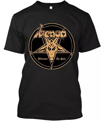 NWT Venom Welcome To Hell English Heavy Metal Album Art Logo T-Shirt SIZE S-4XL • $18.99