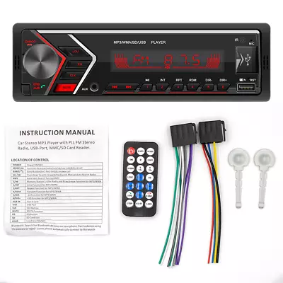 Stereo Car Radio MP3 Player Dual USB Bluetooth Audio Receiver AUX/FM/SD/USB/TF • $34.10