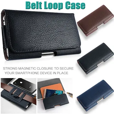 For Samsung Galaxy S22 Plus Ultra Leather Belt Clip Holster Pouch Carrying Case • $10.96