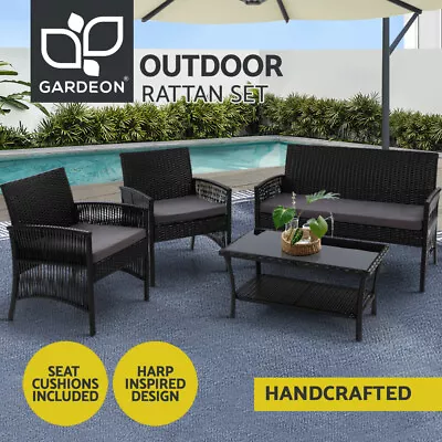 $338.95 • Buy Gardeon Outdoor Furniture Lounge Setting Patio Table Chairs Dining Set Rattan