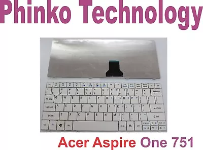 **New ** Keyboard For Acer Aspire One 751 751H 753 AO753 AO751 ZA3 ZA5 White • $35