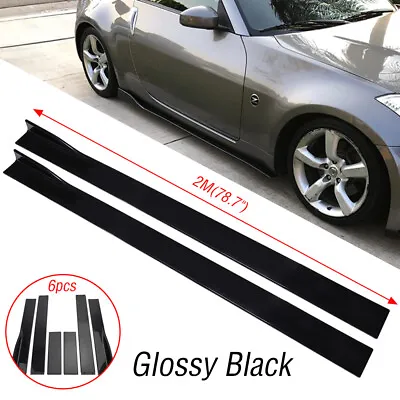 $109.11 • Buy 78.7  /2M Side Skirt Extension Rocker Panel Splitter Lip For Nissan 350Z 370Z
