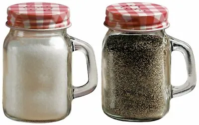 Circleware Mini Mason Jar Mug Glass Salt & Pepper Shakers • $11.98