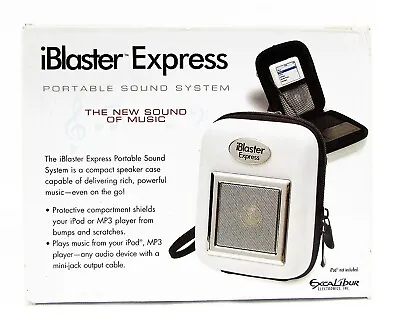 IBlaster Express Portable Sound System Speakers Case Excalibur 185 White • $41.17