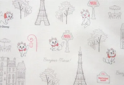 Disney Aristocats Marie In Paris Fabric Made In Korea By The Half Yard • £7.23