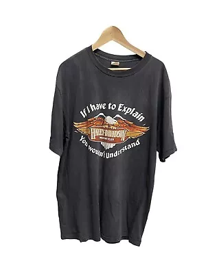 Vintage 80s Harley Davidson Motorcycles 2XL T-Shirt Canoga Park CA Barger • $59.95